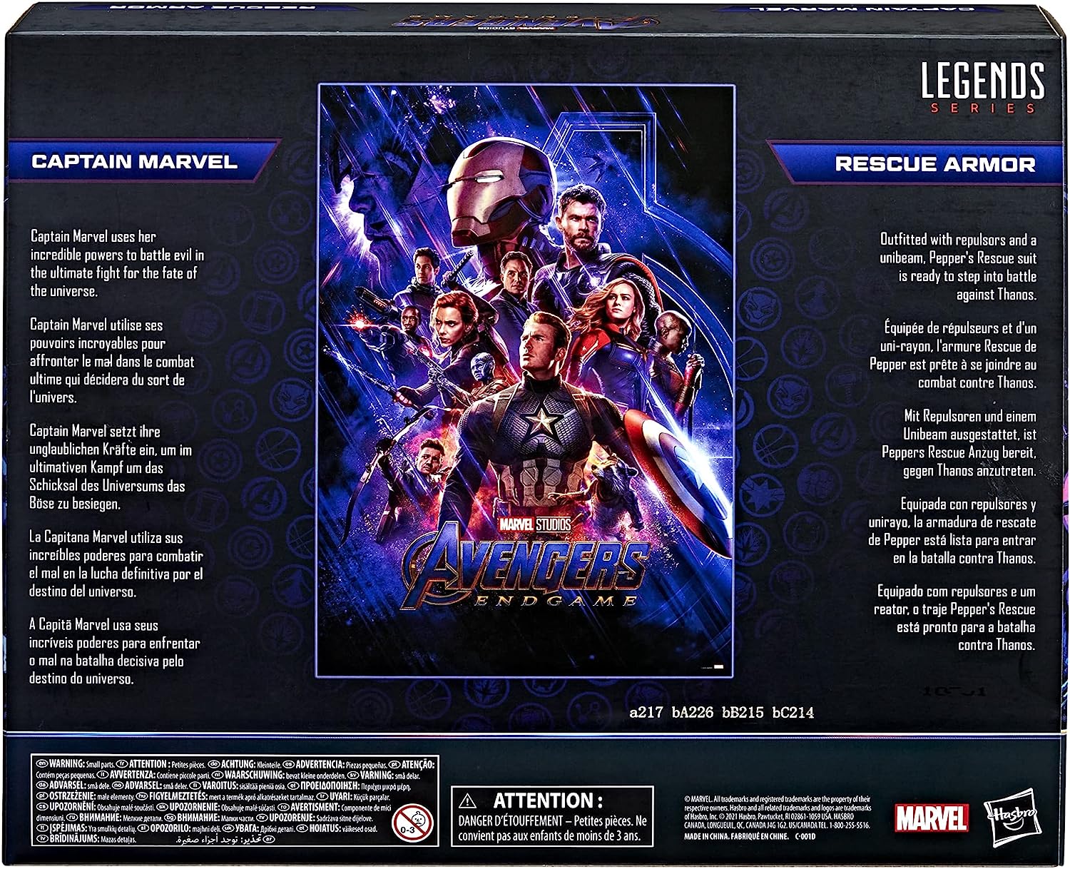 Marvel Avengers Endgame: Legends Series - The Infinity Saga: Captain Marvel Rescue Armor Action Figure Toys & Games Hasbro