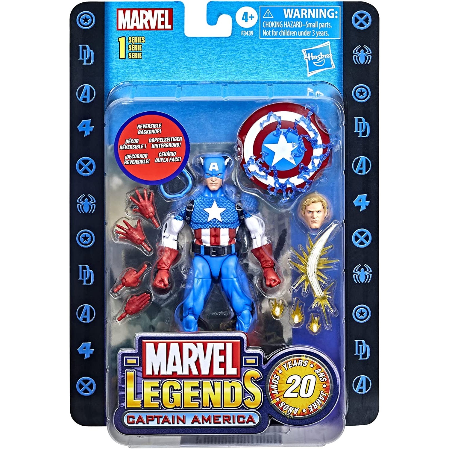 Marvel Legends 20th Anniversary Series 1 Captain America 6" Action Figure Toys & Games Hasbro