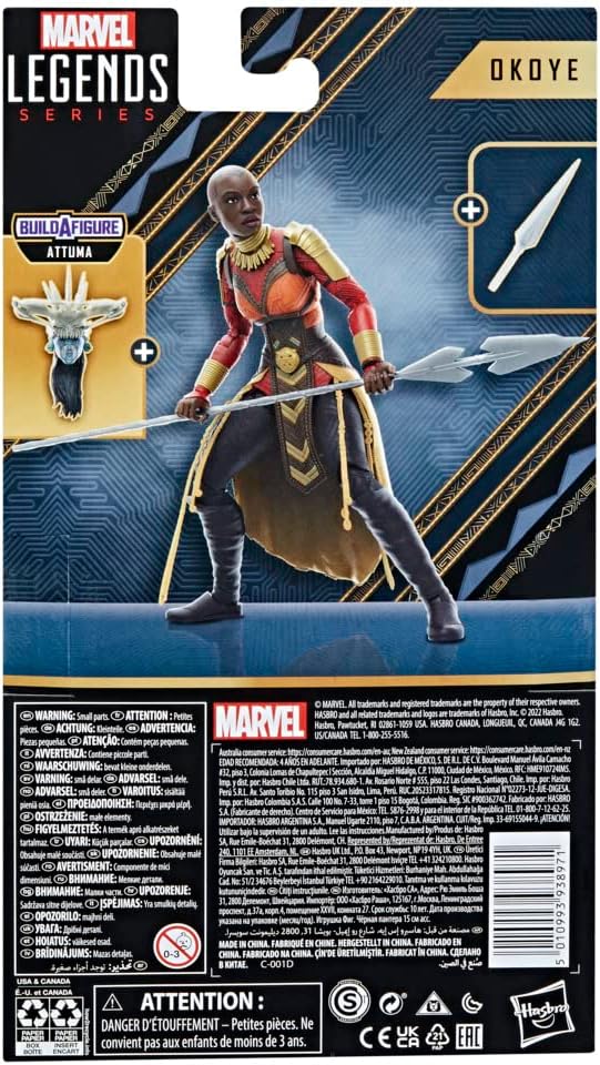 Marvel Legends Series: Black Panther Wakanda Forever - Okoye 6" Action Figure Toys & Games Hasbro