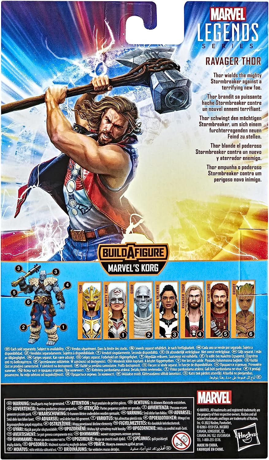 Marvel Legends Series: Thor: Love and Thunder Ravager Thor 6" Action Figure Toys & Games Hasbro