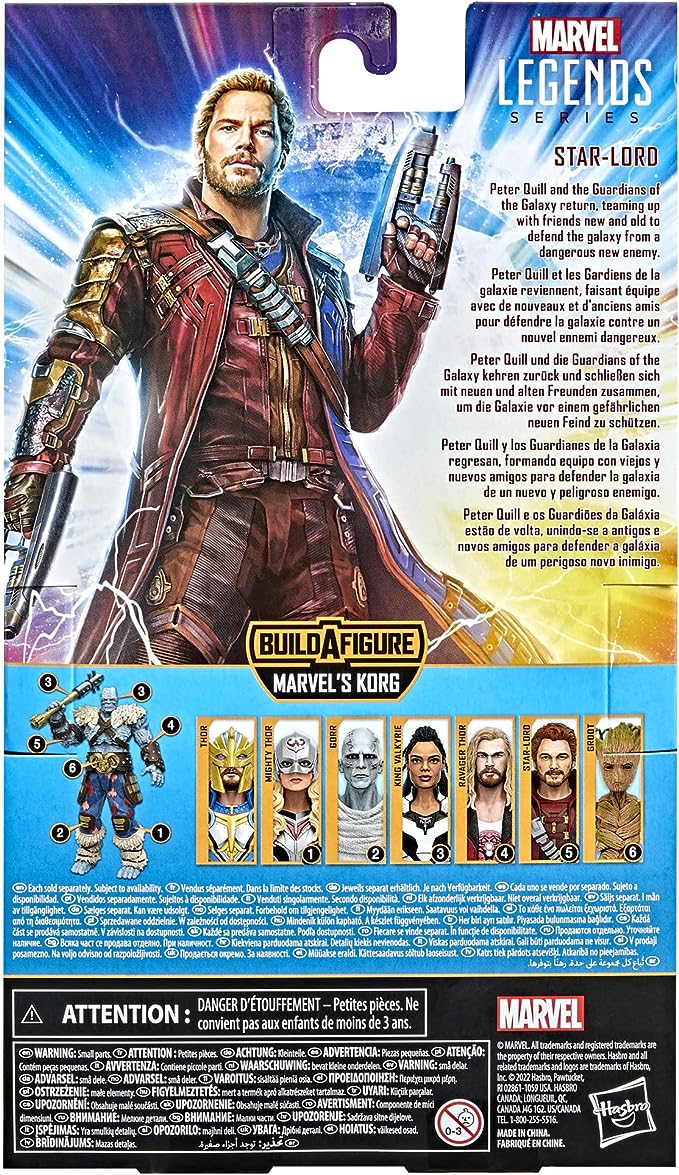 Marvel Legends Series: Thor: Love and Thunder Star-Lord 6" Action Figure Toys & Games Hasbro