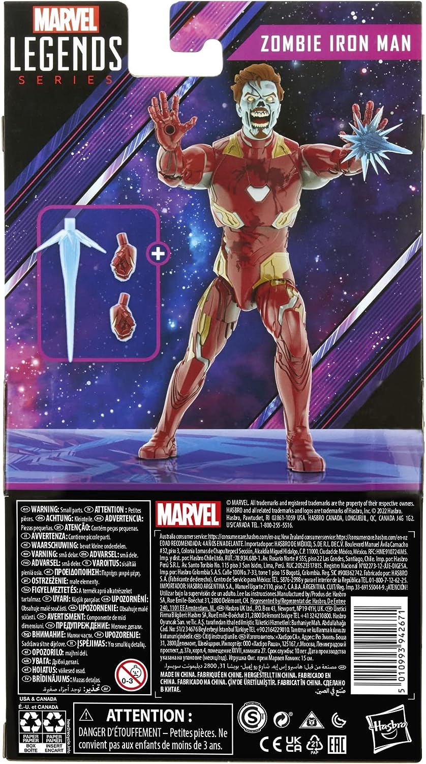 Marvel Legends Series: What If - Zombie Iron Man 6" Action Figure Toys & Games Hasbro