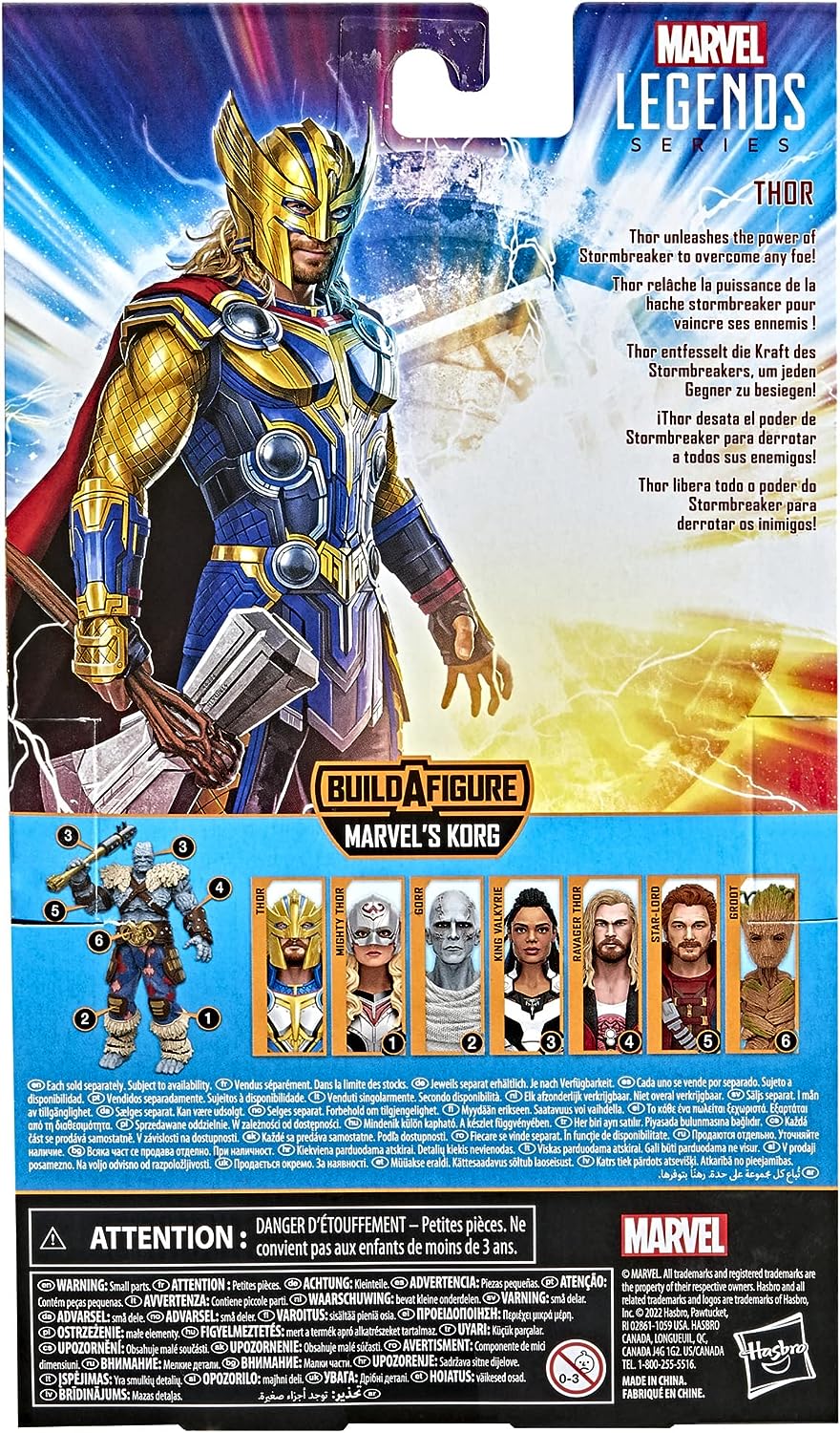 Marvel Legends Series: Thor: Love and Thunder Thor 6" Action Figure Toys & Games Hasbro