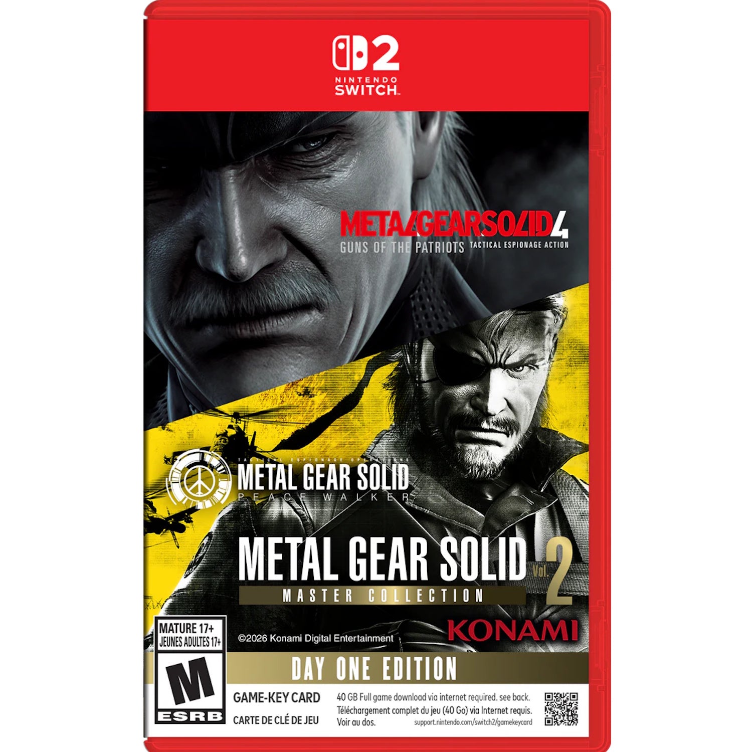Metal Gear Solid: Master Collection - Vol. 2 [Nintendo Switch 2][Game-Key Card] Nintendo Switch 2 Video Game Konami