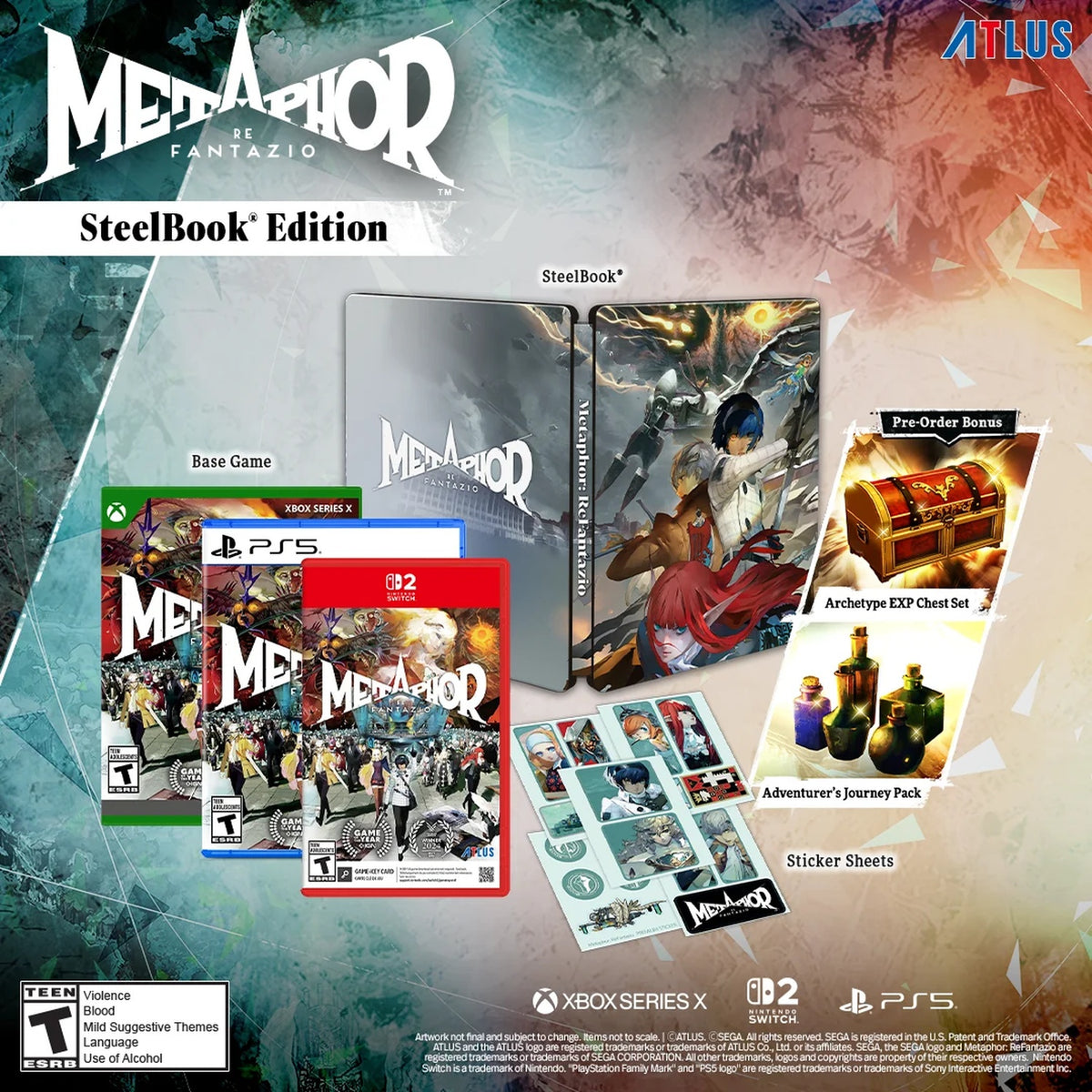 Metaphor Refantazio - Steelbook Edition [Game-Key Card][Nintendo Switch 2]