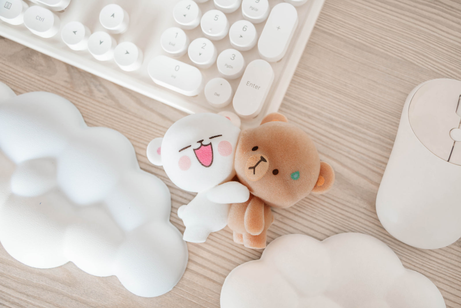 Milk Mocha Bear x Shopville Exclusive: Hugging Figurine - Fuzzy Flocked Cute Edition [Limited Edition - 1000 Made] Toys & Games Milk Mocha Bear
