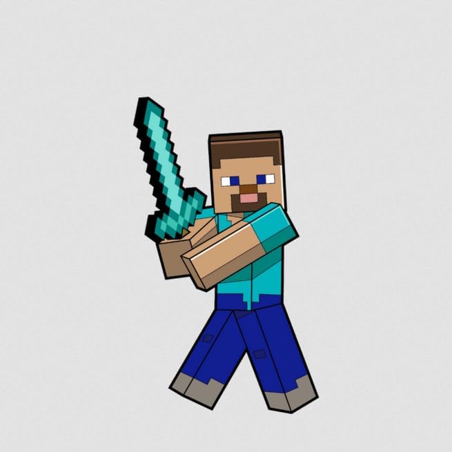 Minecraft FiGPiN: Steve #1323 - Official Exclusive Limited to 750 Pieces Enamel Pin FiGPiN