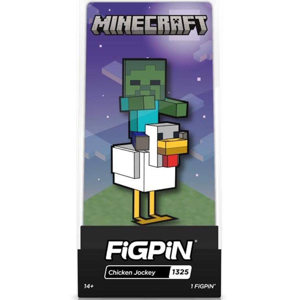 Minecraft FiGPiN: Chicken Jockey #1325 Exclusive – Limited Edition of 750 Enamel Pin FiGPiN