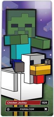 Minecraft FiGPiN: Chicken Jockey #1325 Exclusive – Limited Edition of 750 Enamel Pin FiGPiN