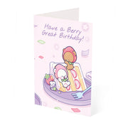 Milk Mocha Bear: Berry Cake Birthday Card Greeting & Note Cards Milk Mocha Bear