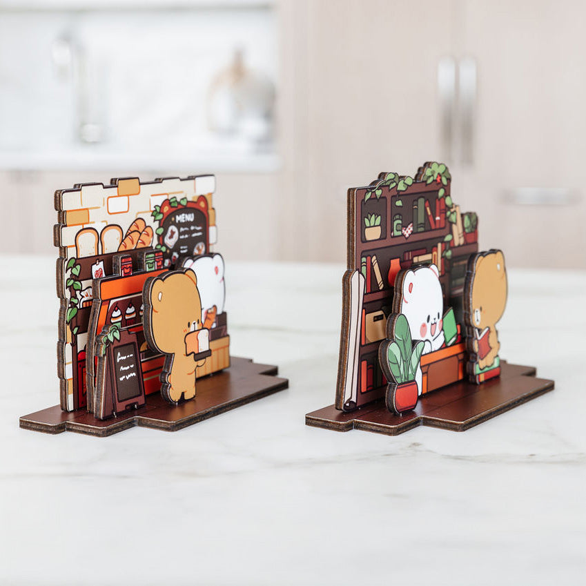 Milk Mocha Bear: Cozy Bakery Wooden Standee Standee Milk Mocha Bear