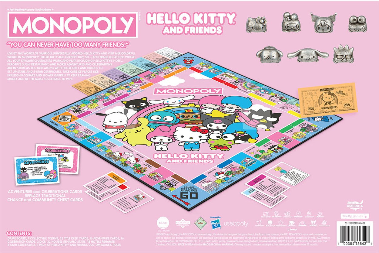 Monopoly: Hello Kitty and Friends [Board Game, 2-6 Players] Board Game USAopoly   