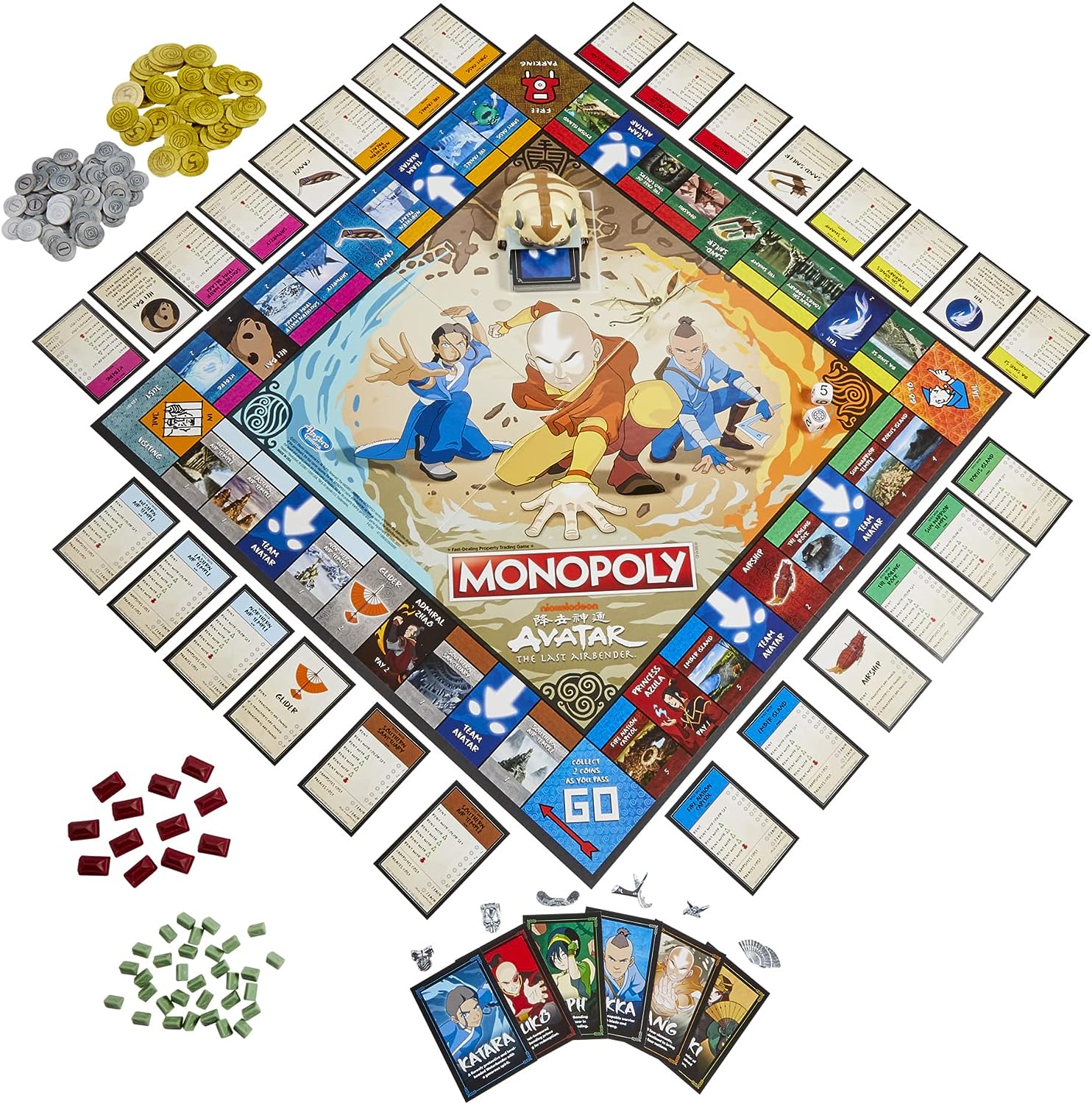 Monopoly: Nickelodeon The Last Airbender Edition [Board Game, 2-6 Players] Board Game Hasbro   