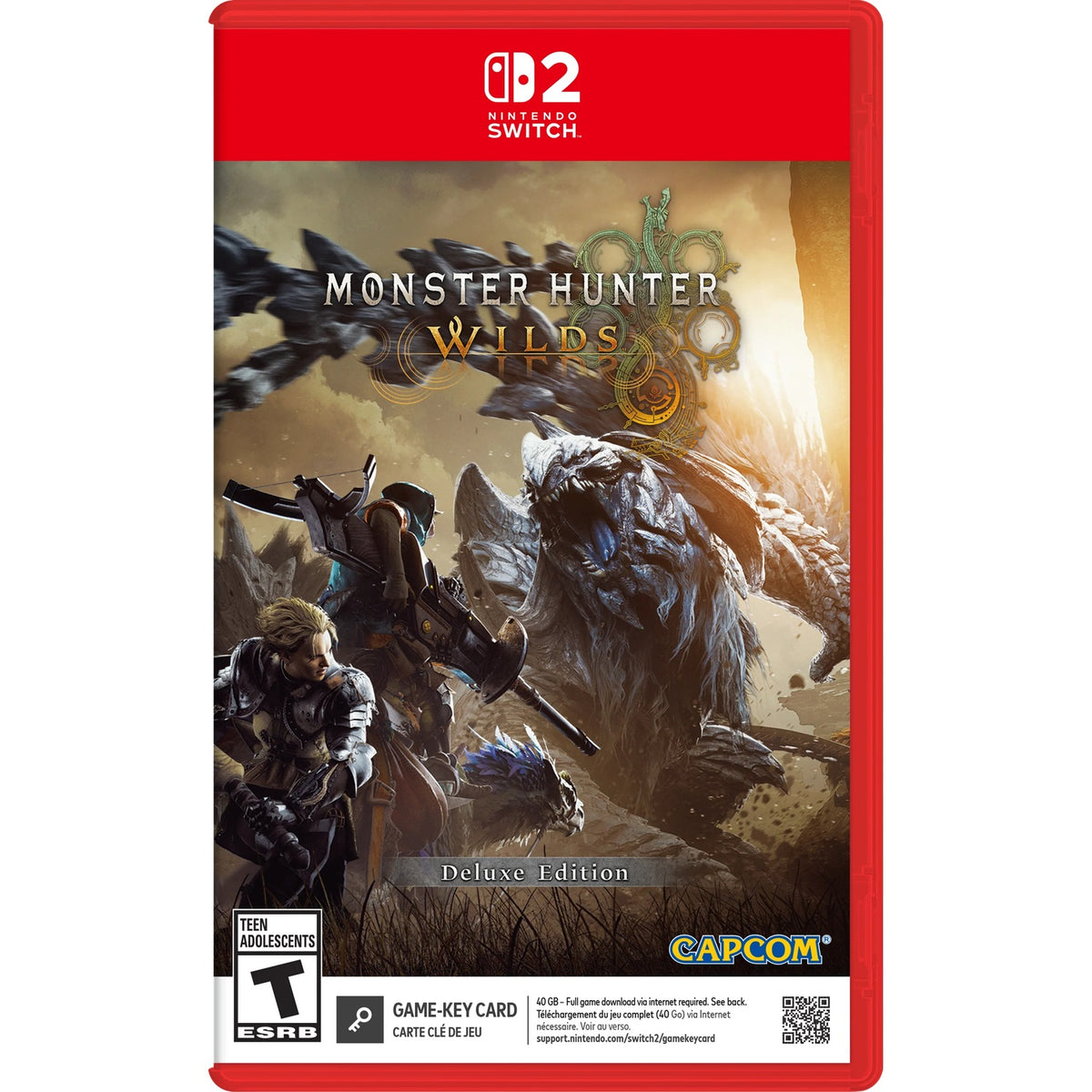 Monster Hunter Wilds- Deluxe Edition[Game-Key Card][Nintendo Switch 2] Nintendo Switch 2 Video Game Capcom