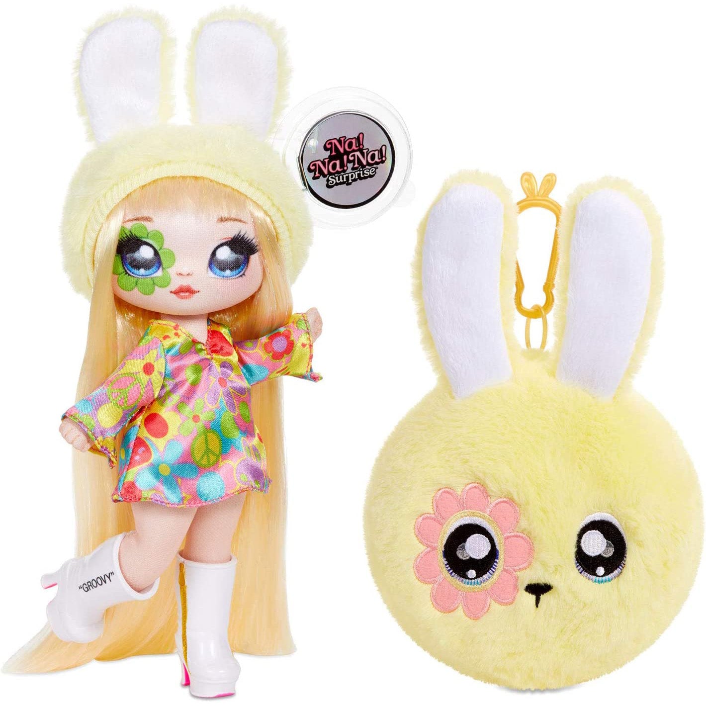 Na! Na! Na! Surprise 2-in-1 Fashion Doll and Plush Purse Series 4 - Bebe Groovy Plushies MGA Entertainment