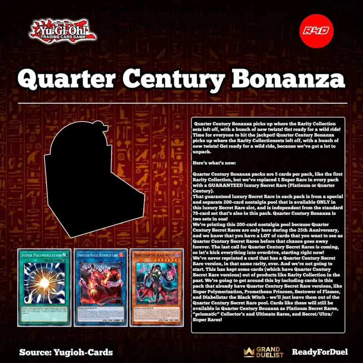 Yu-Gi-Oh! TCG: Quarter Century Bonanza 1st Edition Rarity III Booster Box Card Game Konami