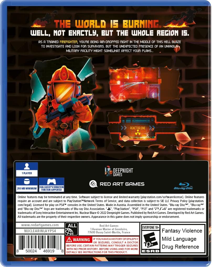 Nuclear Blaze [PlayStation 4] PlayStation 4 Video Game Red Art Games   