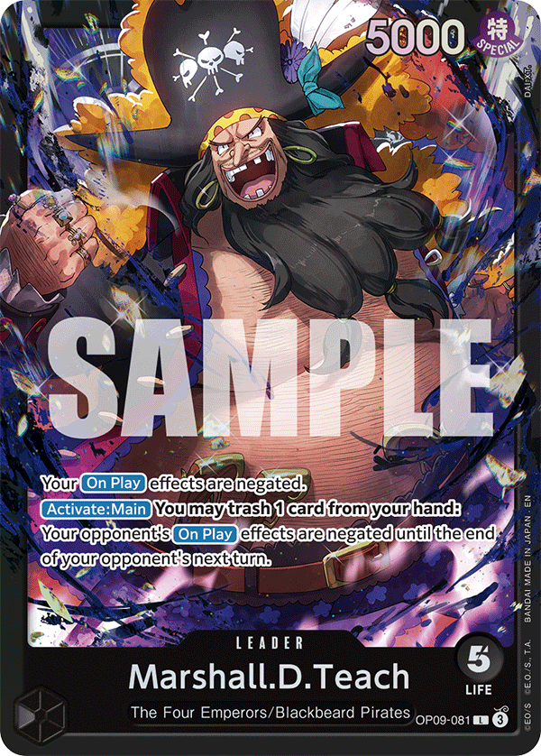 One Piece TCG: Marshall D. Teach Starter Deck - Black [ST-27] Card Game Bandai Namco