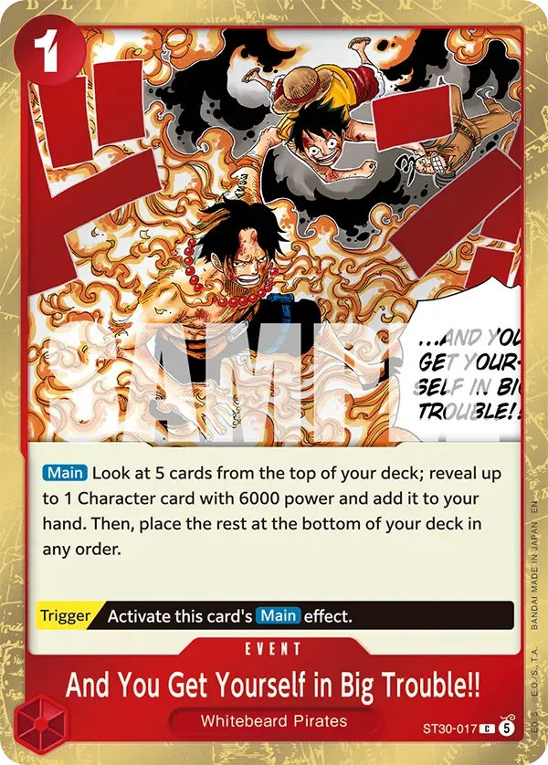 One Piece TCG: Luffy & Ace Starter Deck EX [ST-30] Card Game Bandai Namco