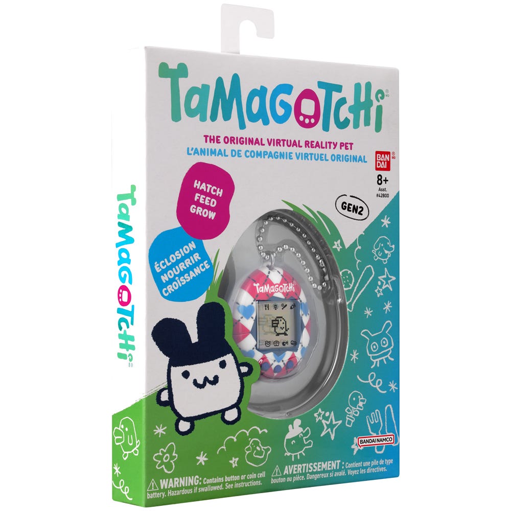 Tamagotchi Original: Argyle Heart - Generation 2 Toys & Games Bandai Namco   
