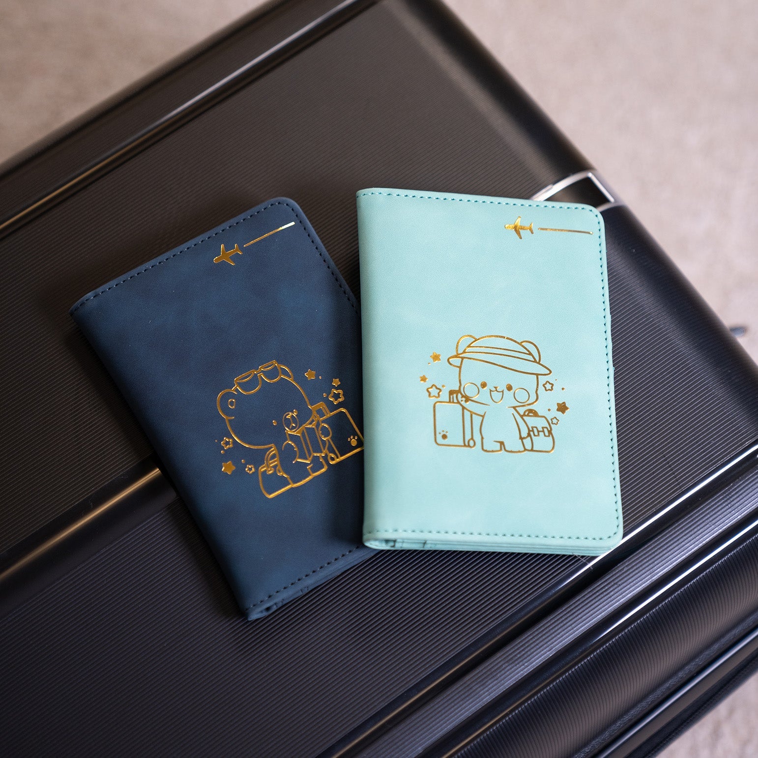 Milk Mocha Bear: Travel Passport Wallet - Mocha Travel Accessories Milk Mocha Bear