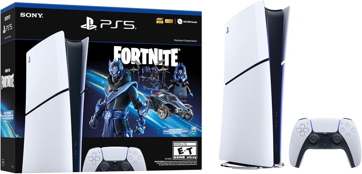 PlayStation 5 Slim Console - Fornite Cobalt Star Digital Edition [PlayStation 5 System] PlayStation 5 Hardware Sony
