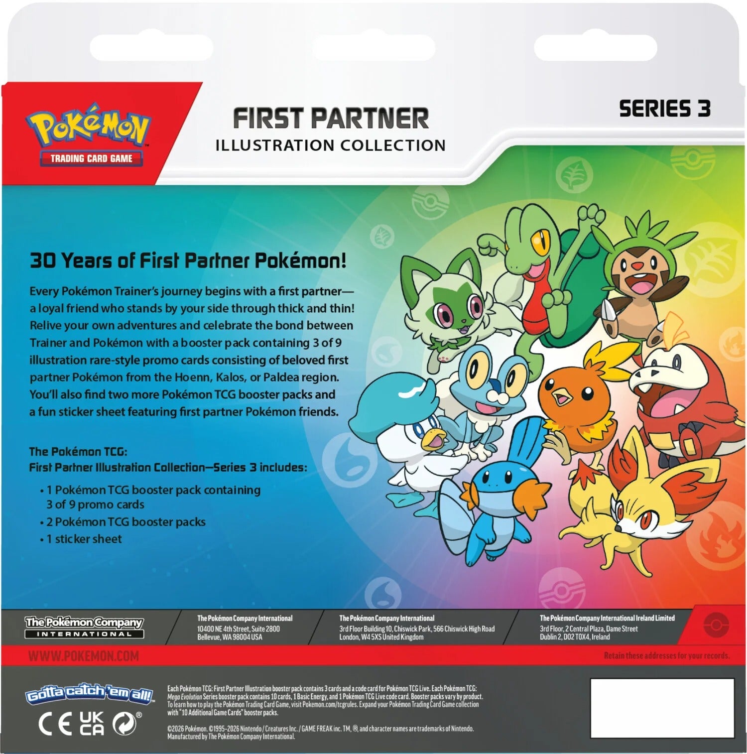 Pokemon TCG: First Partner Illustration Collection - Series 3 Card Game Pokemon