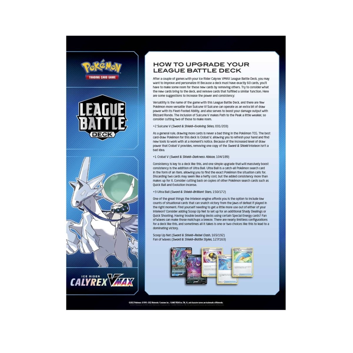Pokemon TCG: Ice Rider Calyrex VMAX League Battle Deck Card Game Pokemon