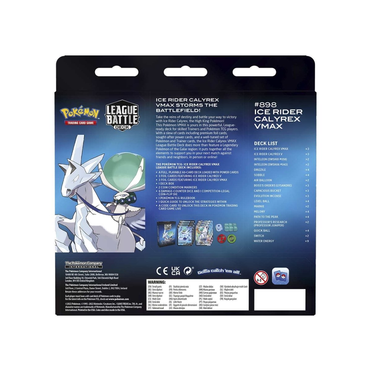 Pokemon TCG: Ice Rider Calyrex VMAX League Battle Deck Card Game Pokemon