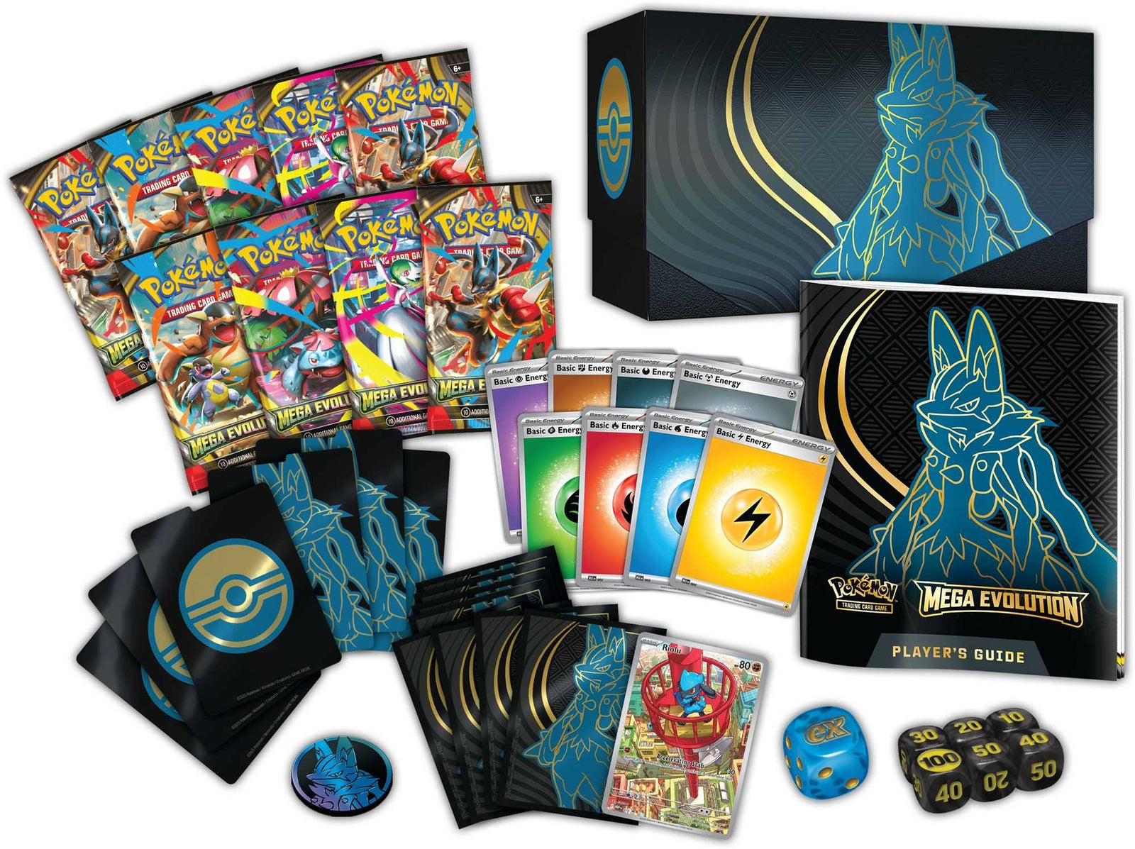 Pokemon TCG: Mega Evolution - Base Set Elite Trainer Box - Mega Lucario ex Card Game Pokemon