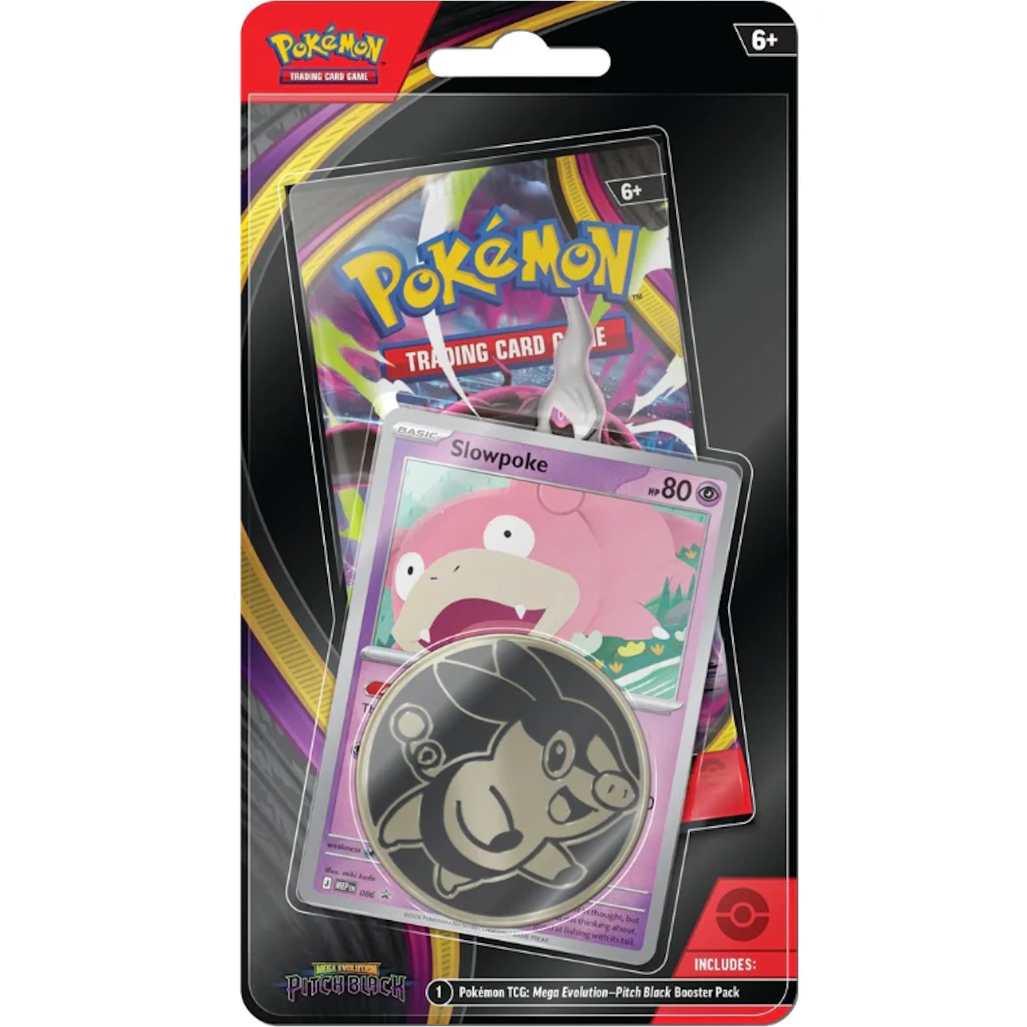 Pokemon TCG: Mega Evolution Pitch Black Checklane Blister Pack & Promo Slowpoke Card Game Pokemon