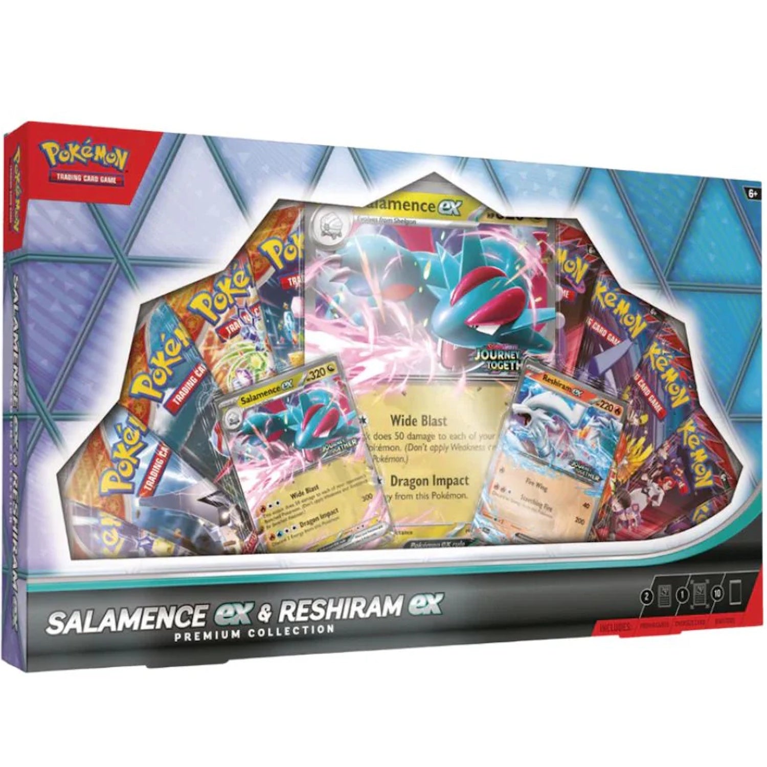 Pokemon TCG: Salamence ex and Reshiram ex - Premium Collection Card Game Pokemon