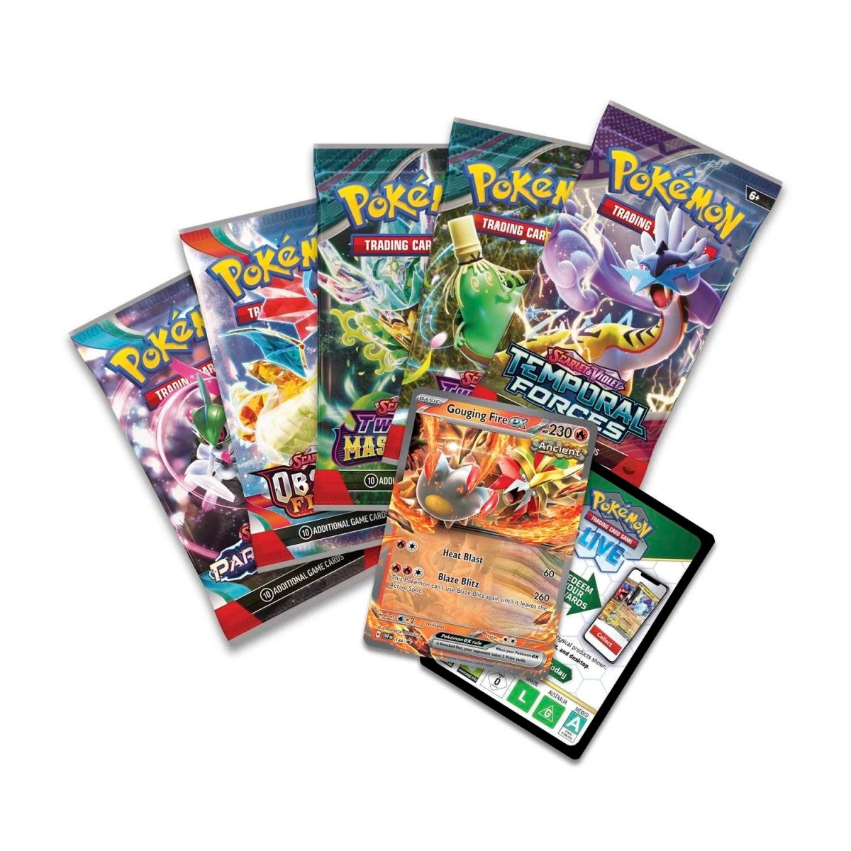 Pokemon TCG: Scarlet & Violet - Paradox Destinies Tin [Gouging Fire EX]