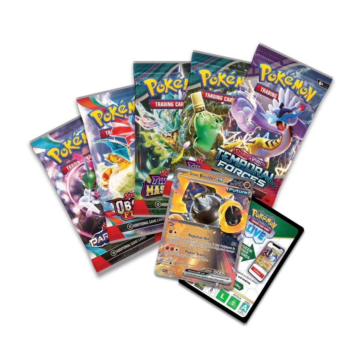 Pokemon TCG: Scarlet & Violet - Paradox Destinies Tin [Iron Boulder EX]