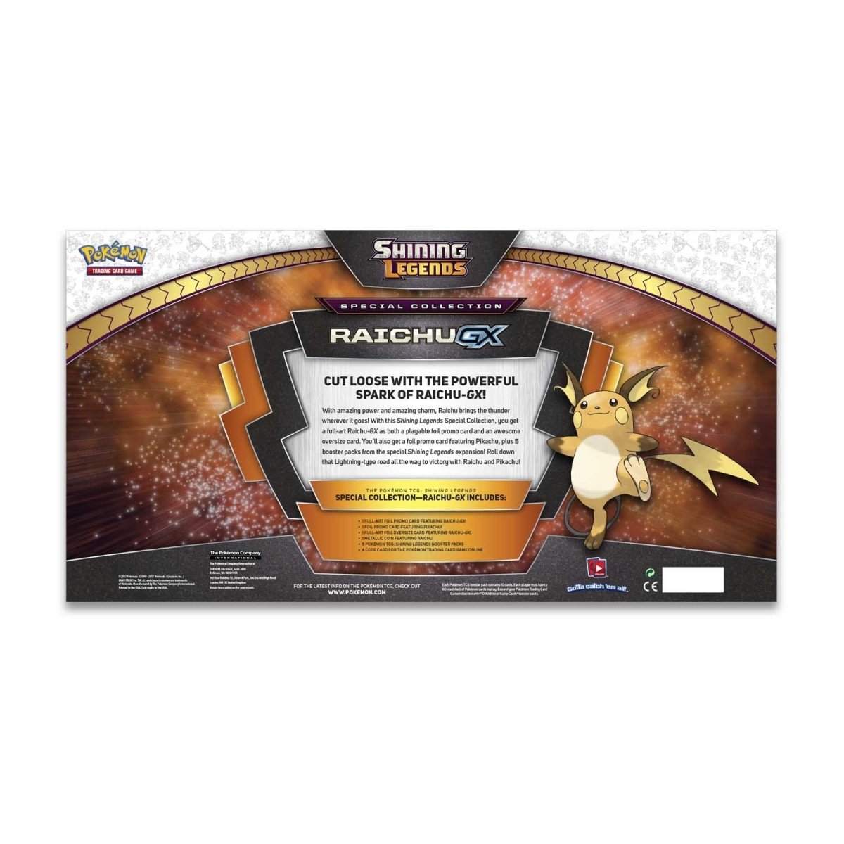 Pokemon TCG: Shining Legends GX-Box - Raichu Card Game Pokemon