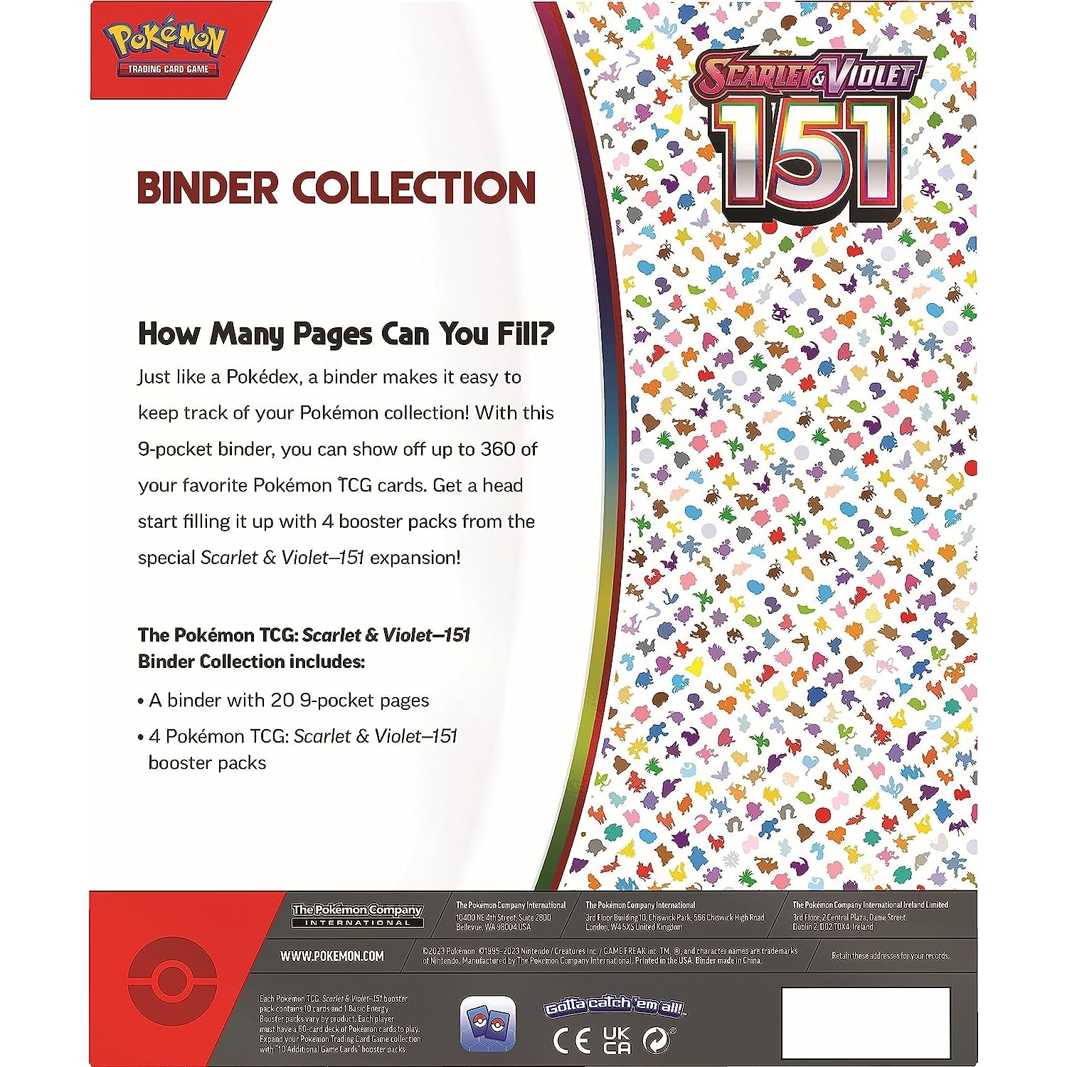 Pokemon TCG: Scarlet & Violet 3.5 - 151 Binder Collection - 4 Booster Packs Card Game Pokemon