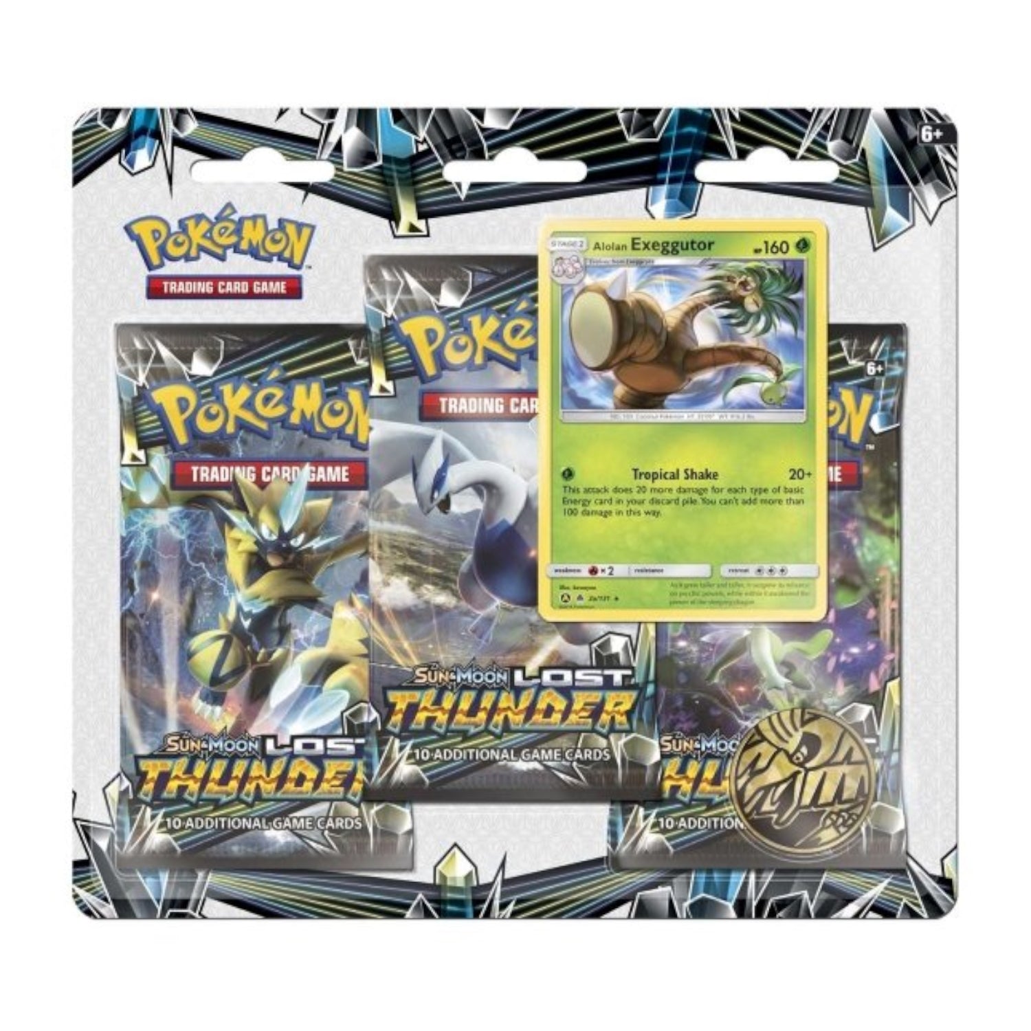 Pokemon TCG: Sun & Moon - Lost Thunder - Three Booster Blister Pack Card Game Pokemon   
