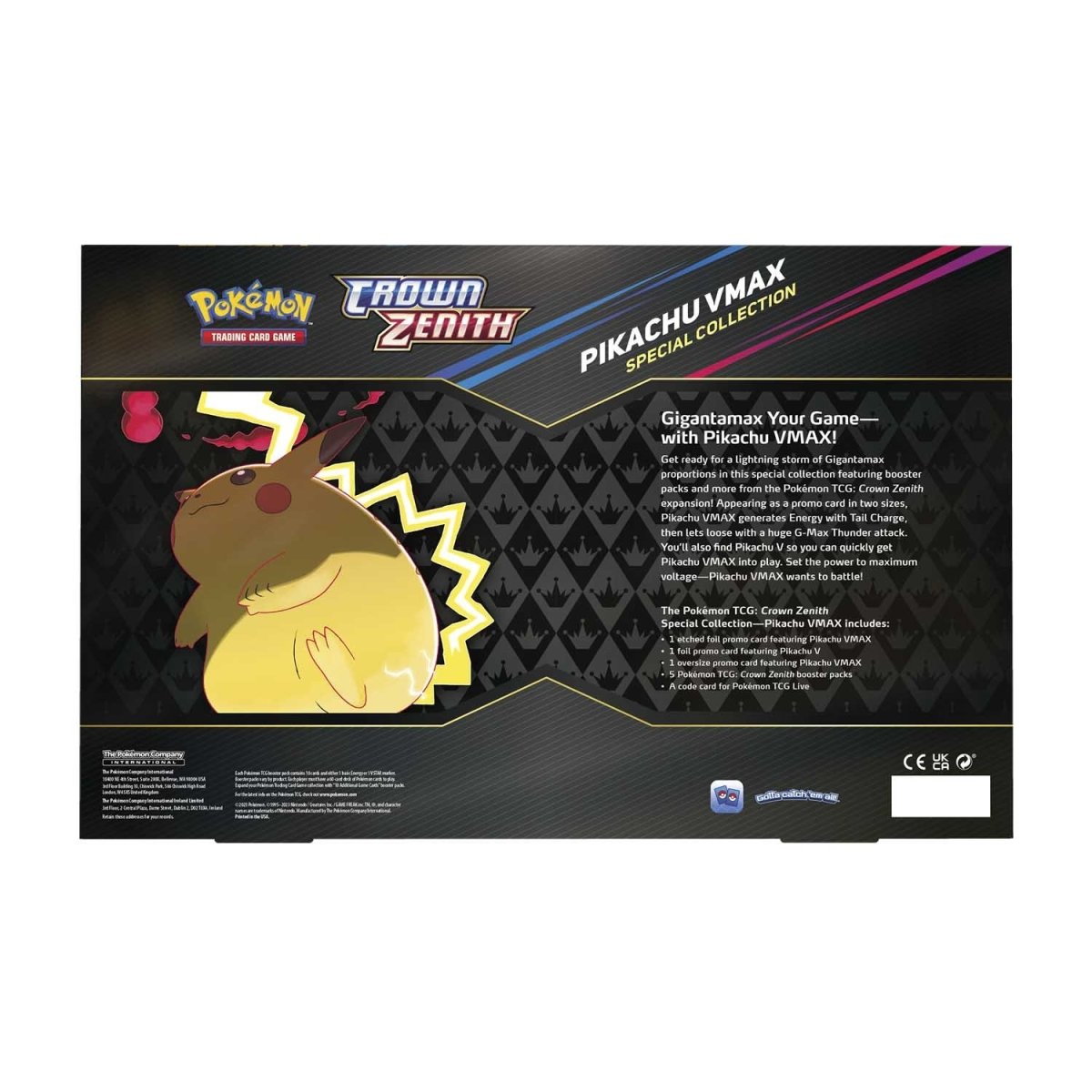 Pokemon TCG: Crown Zenith Special Collection - Pikachu VMAX Card Game Pokemon   