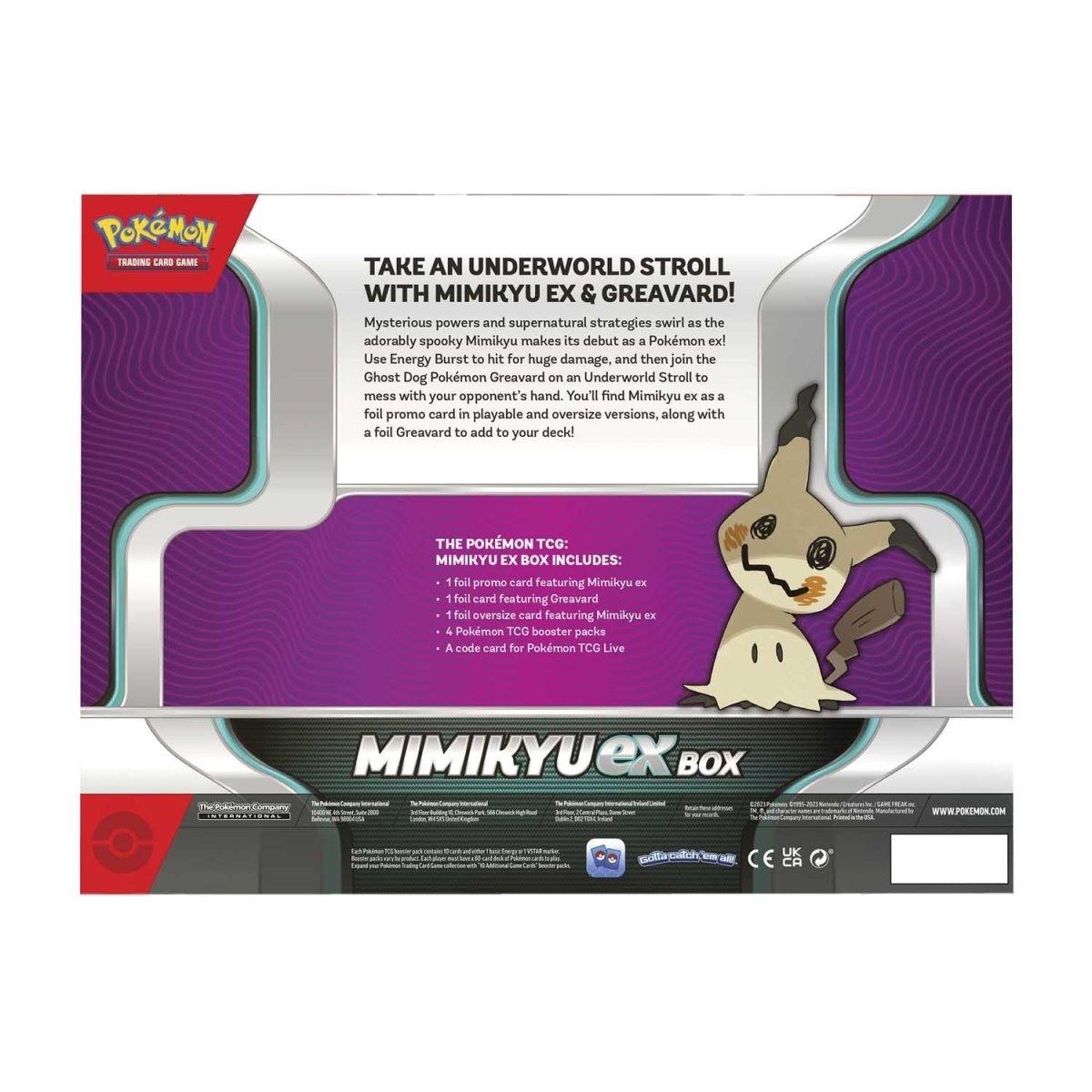 Pokemon TCG: Mimikyu EX Box Card Game Pokemon