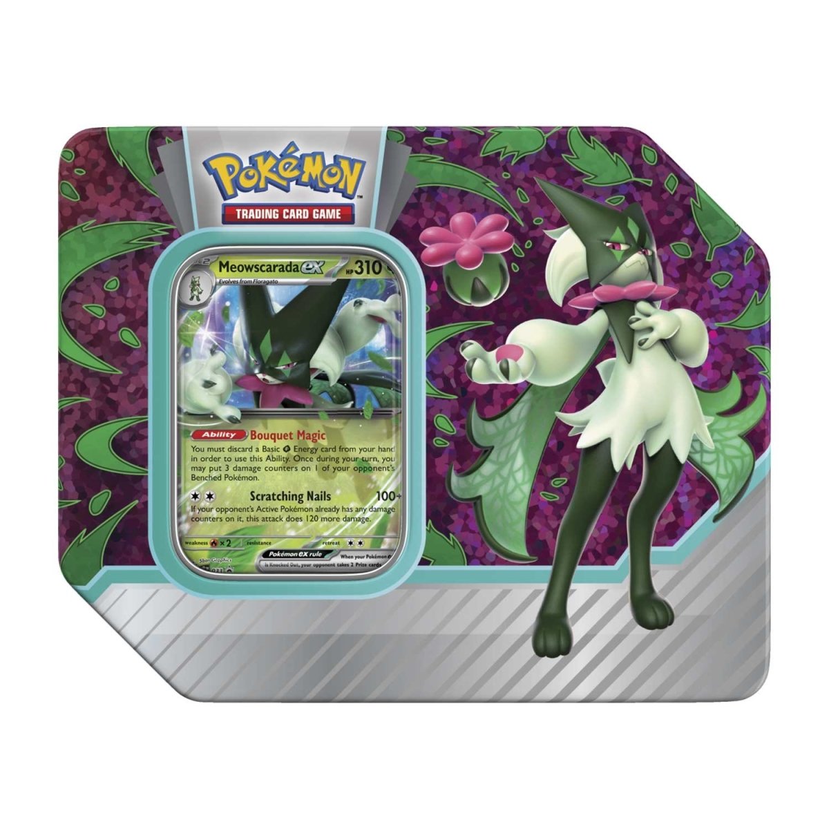 Pokemon TCG: Paldea Partners Tin - Meowscarada ex Card Game Pokemon   