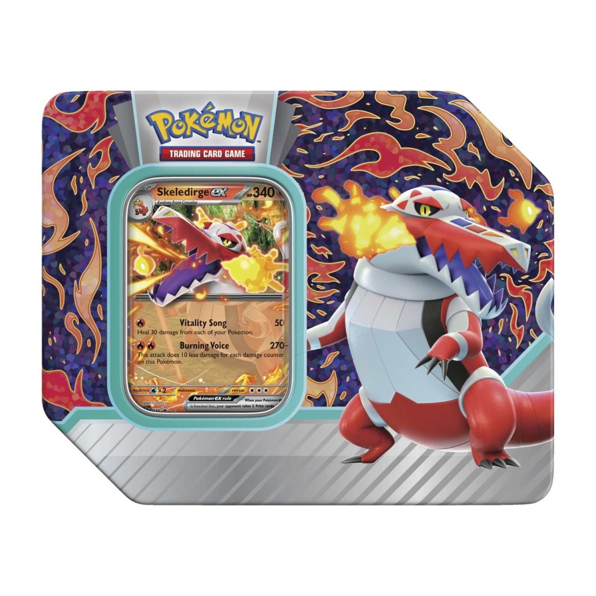 Pokemon TCG: Paldea Partners Tin - Skeledirge ex Card Game Pokemon   