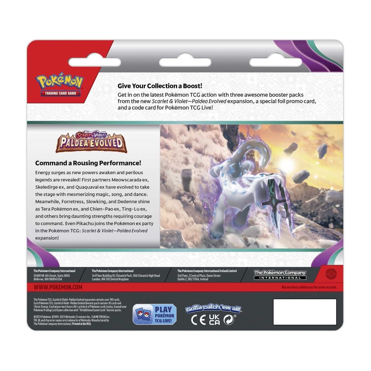 Pokemon TCG: Scarlet & Violet - Paldea Evolved 3 Booster Packs & Tinkatink Promo Card Card Game Pokemon   