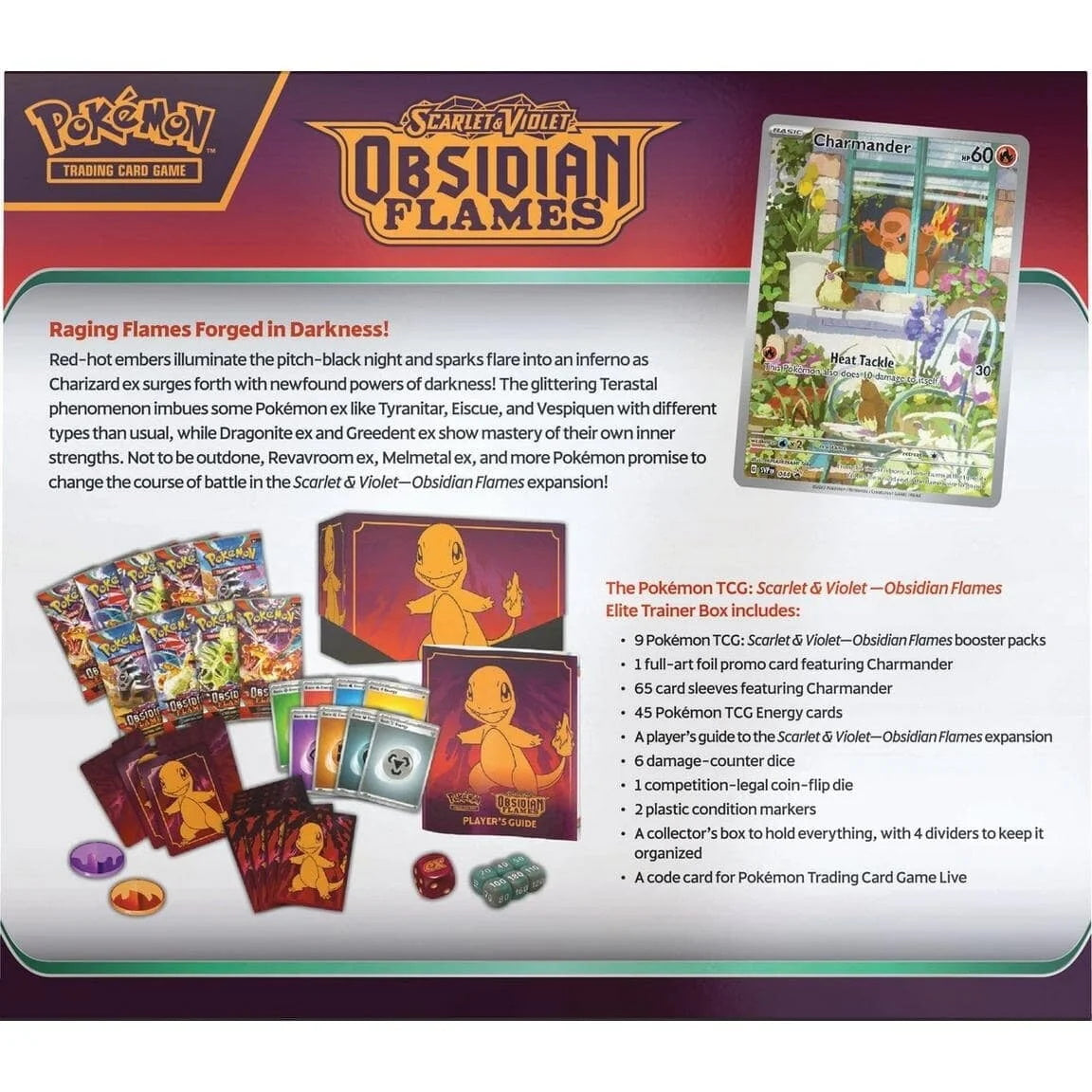 Pokemon TCG: Scarlet & Violet Obsidian Flames Elite Trainer Box Card Game Pokemon