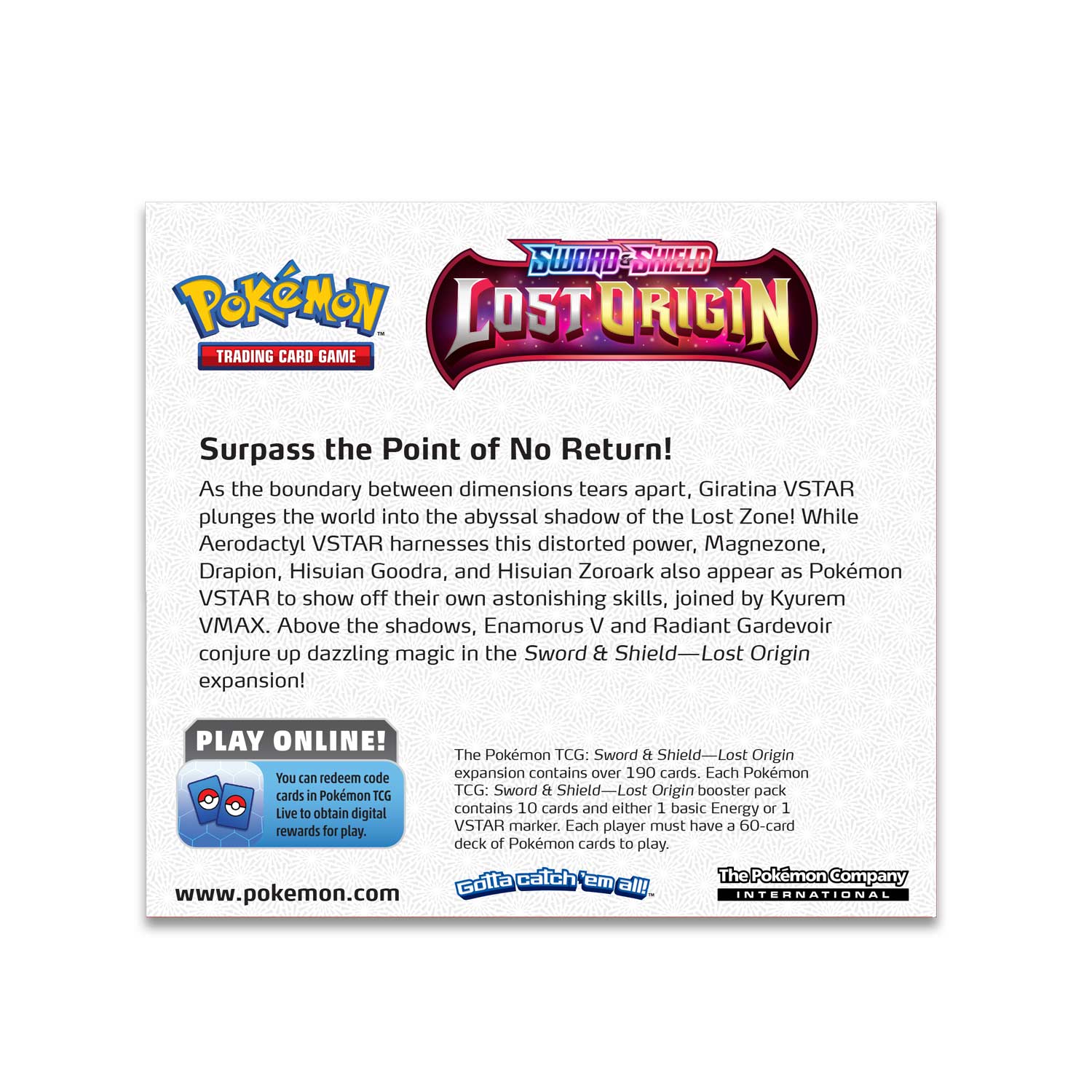 Pokemon TCG: Sword & Shield - Lost Origin Booster Box - 36 Packs Card Game Pokemon