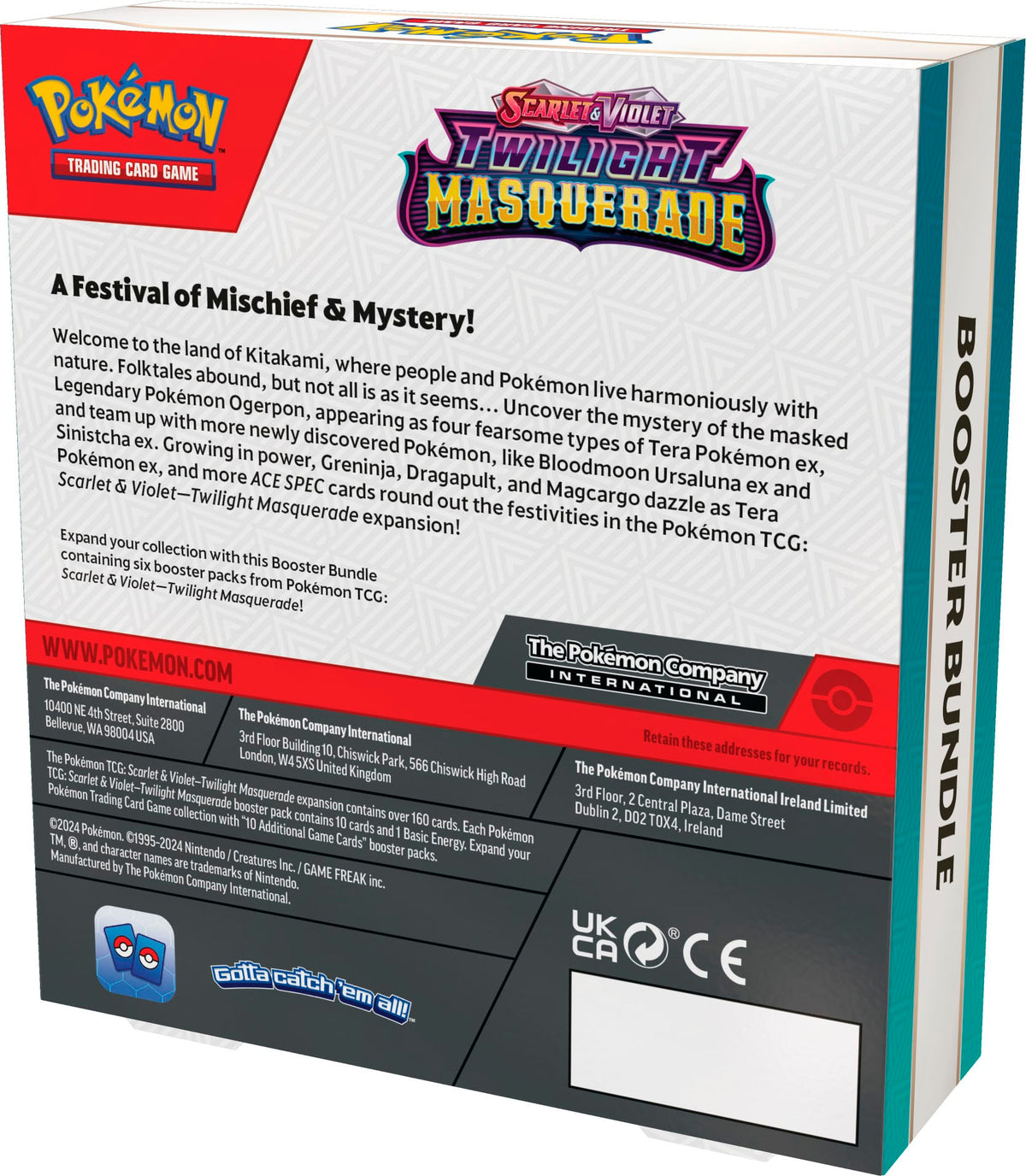 Pokemon TCG: Scarlet & Violet - Twilight Masquerade Booster Bundle - 6 Packs Card Game Pokemon   