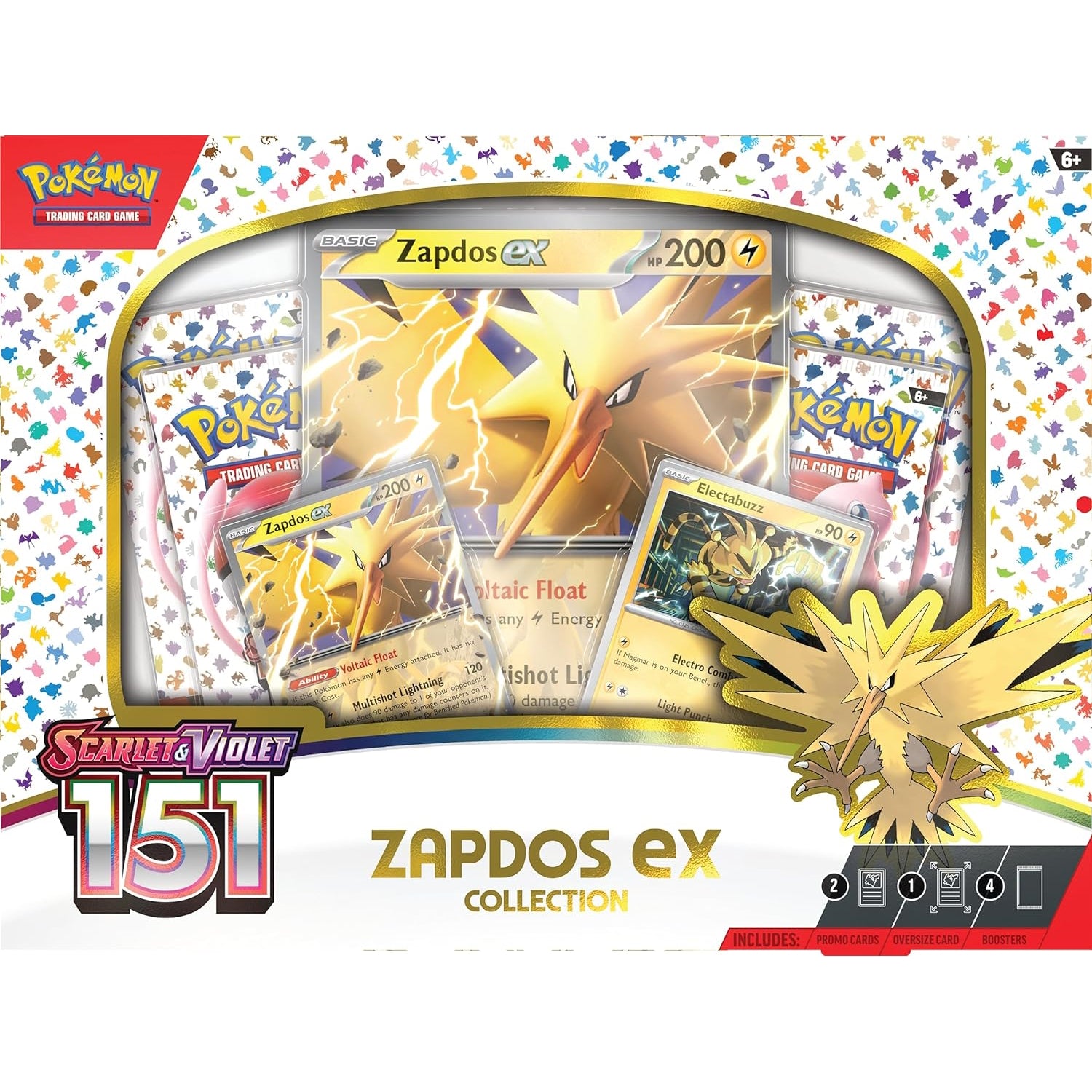 Pokemon TCG: Scarlet & Violet - 151 Collection - Zapdos EX Card Game Pokemon