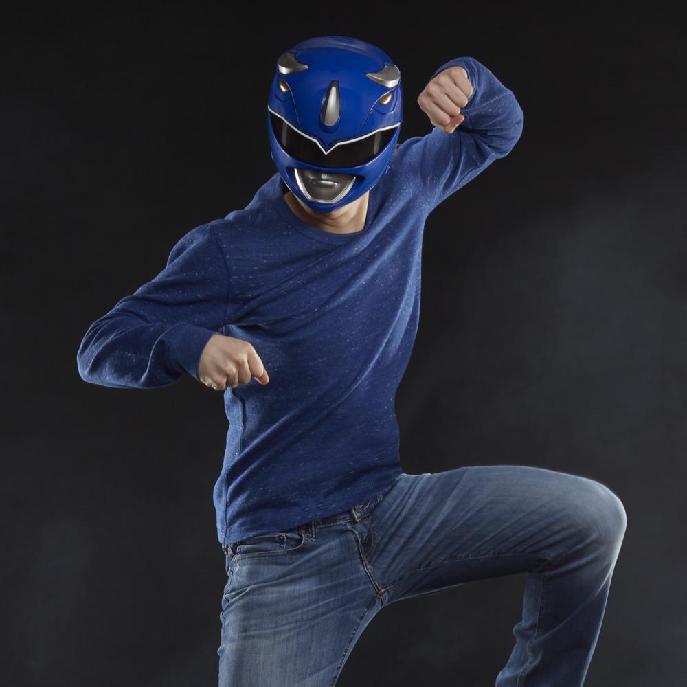 Power Rangers Lightning Collection Mighty Morphin Blue Ranger Premium Collector Helmet Full-Scale for Display, Roleplay, Cosplay Toys & Games Hasbro