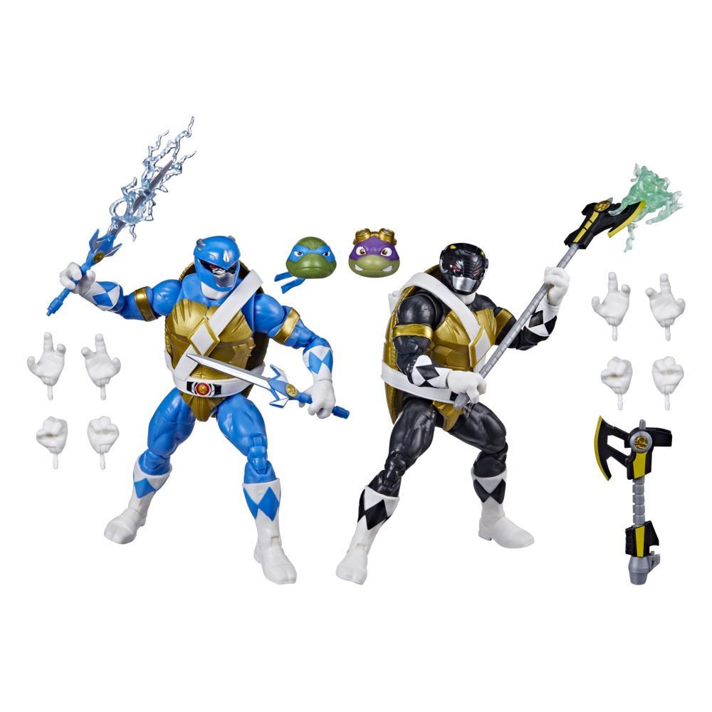 Power Rangers X Teenage Mutant Ninja Turtles Lightning Collection Morphed Donatello and Morphed Leonardo Toys & Games Hasbro