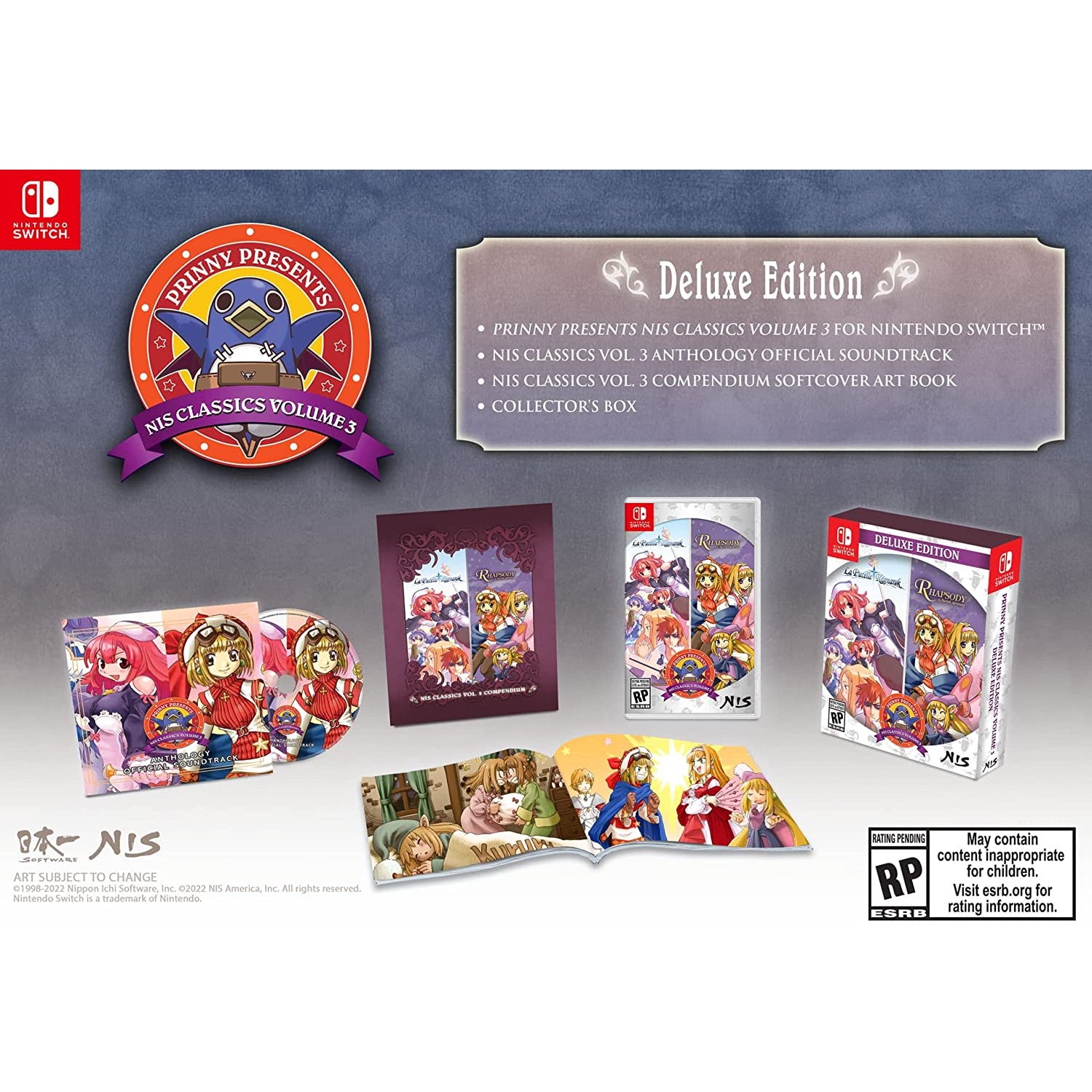 Prinny Presents NIS Classics Volume 3: La Pucelle: Ragnarok + Rhapsody: A Musical Adventure - Deluxe Edition [Nintendo Switch] Nintendo Switch Video Game NIS America   