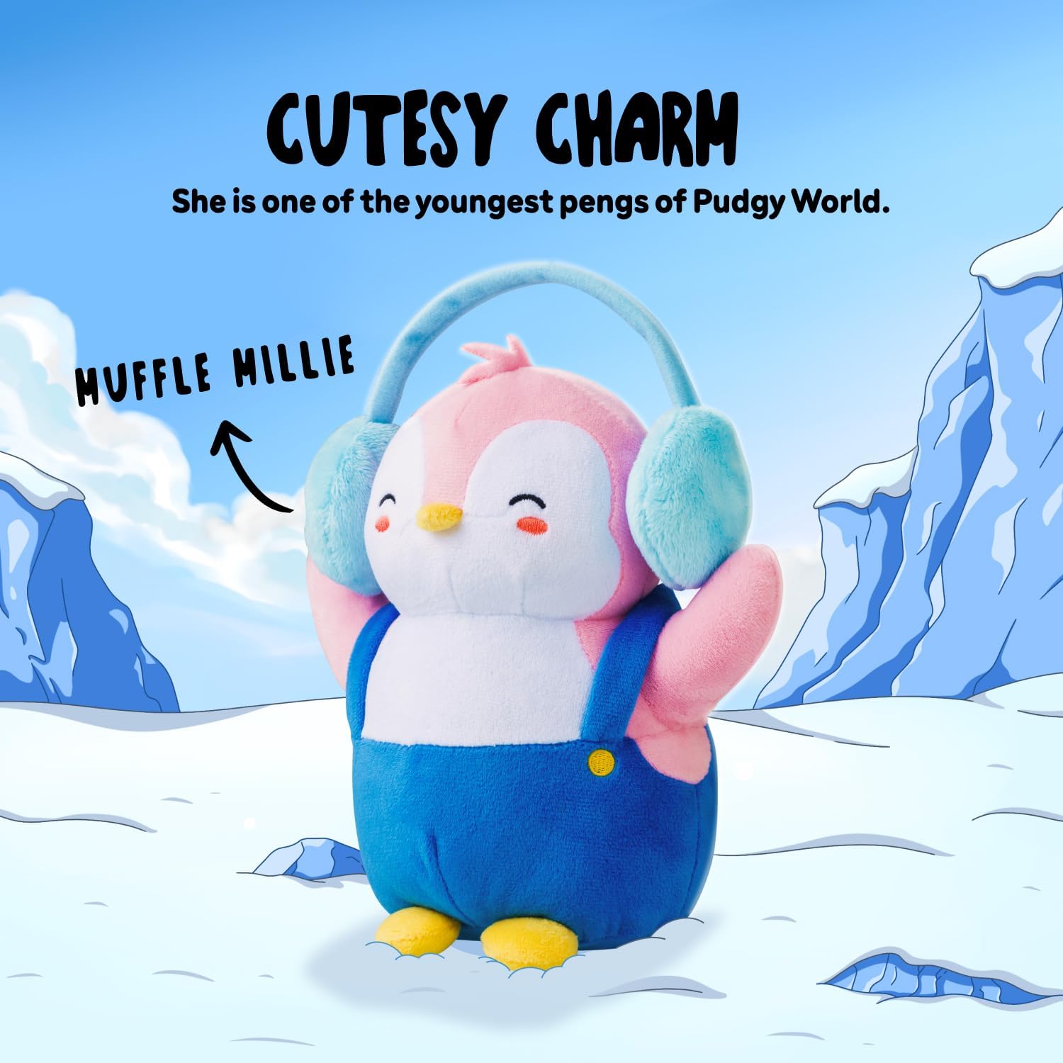 Pudgy Penguins Buddies: Muffle Millie - 7.8 Inch Plush Plushies Pudgy Penguins
